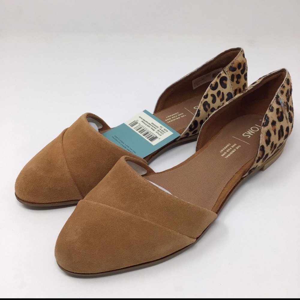 Toms Jutti D'orsay Leapard Flats